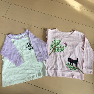 ベルメゾン(ベルメゾン)の女の子トップス２枚セット 110cm(Tシャツ/カットソー)