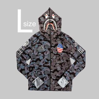 パーカー値下げ！BAPE adidas SHARK HOODIE シャークフーディー - パーカー