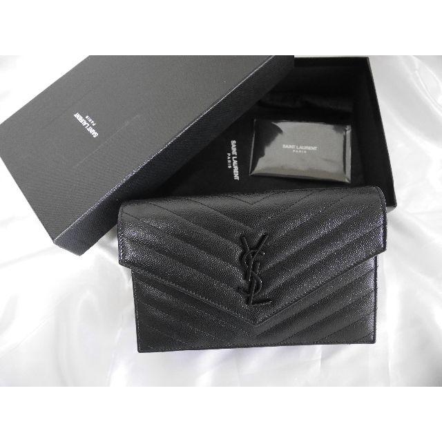 SAINT LAURENT - あいあい：（サンローラン）モノグラム　ウオーレットバッグ　黒