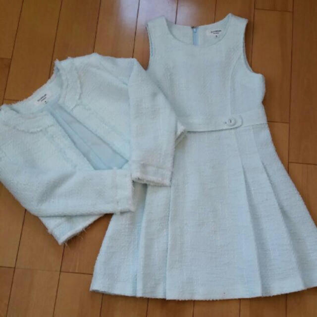 OZOC(オゾック)のOZOCキッズライン ツィードワンピースセット キッズ/ベビー/マタニティのキッズ服女の子用(90cm~)(ドレス/フォーマル)の商品写真