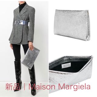 マルタンマルジェラ(Maison Martin Margiela)の新品｜ Maison Margiela マルジェラ メタリック クラッチバッグ(クラッチバッグ)