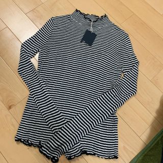 ザラ(ZARA)のZARA タートルネックボーダーカットソー(カットソー(長袖/七分))