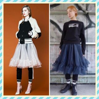 ウォール(WALL)のNON TOKYOのSUPER GATHER SKIRT(ひざ丈スカート)