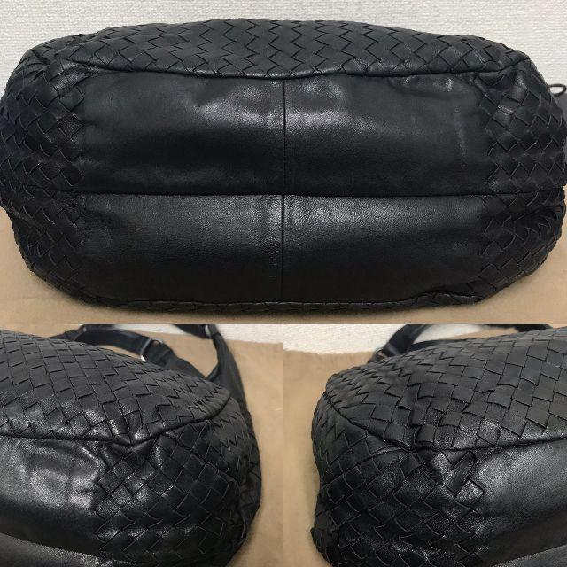 Bottega Veneta(ボッテガヴェネタ)のボッテガヴェネタ　カンパーナ　黒　イントレチャート　ショルダーバッグ レディースのバッグ(ショルダーバッグ)の商品写真