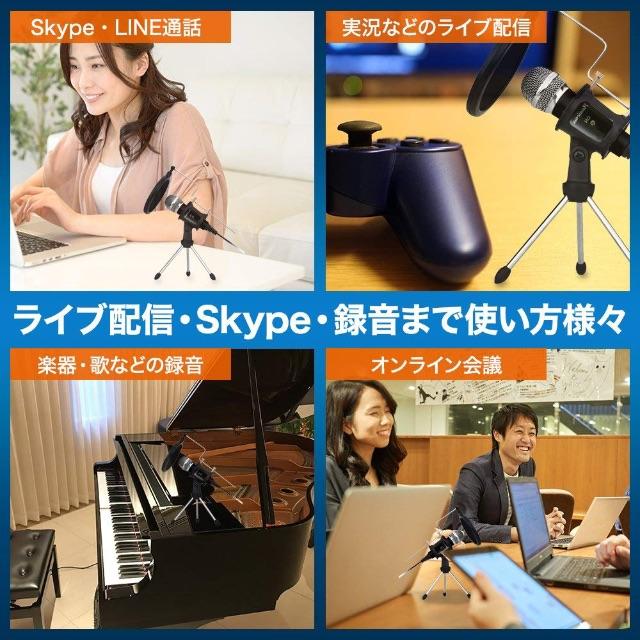 大人気！Plaisiureux マイク コンデンサーマイク 楽器のレコーディング/PA機器(マイク)の商品写真