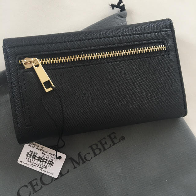 CECIL McBEE(セシルマクビー)の新品 セシルマクビー  V金具 三つ折り財布 ブラック 黒 レディースのファッション小物(財布)の商品写真