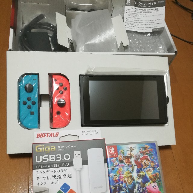 任天堂SWITCH本体+スマブラ家庭用ゲーム機本体