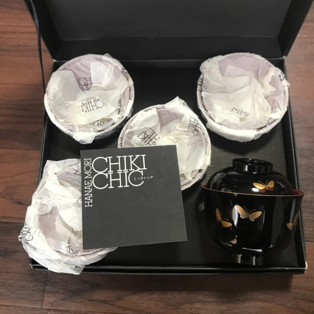 HANAE MORI - 漆器5客セット CHIKI CHIC しっきシックの通販 by HANAE MORI - 漆器5客セット CHIKI CHIC しっきシックの通販 by
