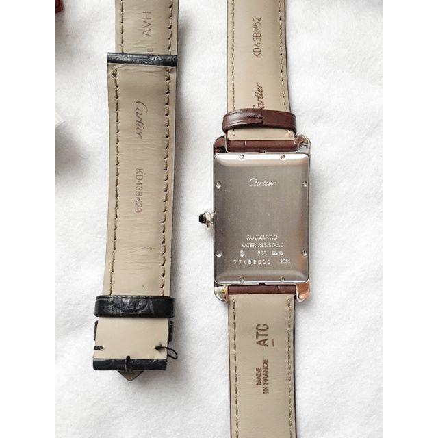 Cartier(カルティエ)のカルティエ タンクアメリカン LM メンズ 18K WG 自動巻き腕時計 メンズの時計(腕時計(アナログ))の商品写真