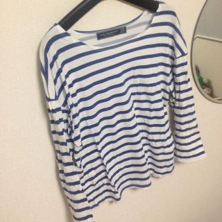 ザラ(ZARA)のZARAボーダーロングTシャツ(Tシャツ(長袖/七分))