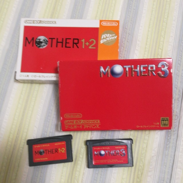 ゲームボーイアドバンス用ソフト 「MOTHER1+2」「MOTHER3」セット