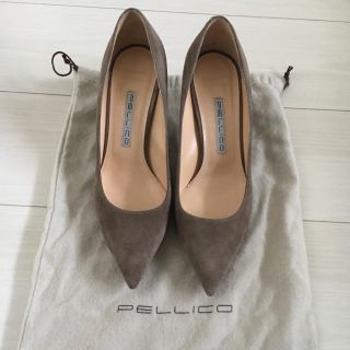 ペリーコ(PELLICO)のpellico ペリーコ スエード パンプス ベージュ 36ハーフ(ハイヒール/パンプス)