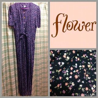 フラワー(flower)のflower＊古着＊小花柄オールインワン(オールインワン)