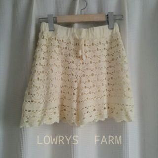 ローリーズファーム(LOWRYS FARM)のニットパンツ♡white(ショートパンツ)