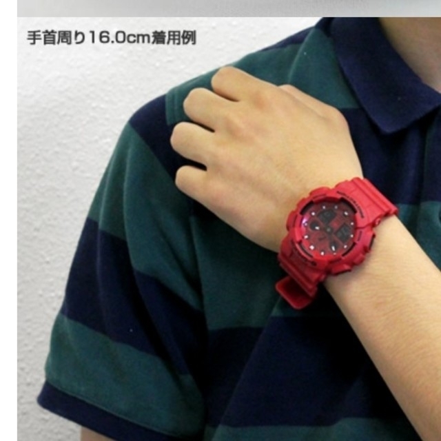 G-SHOCK(ジーショック)のCASIO G-SHOCK GA-100C 海外モデル レッド メンズの時計(腕時計(デジタル))の商品写真