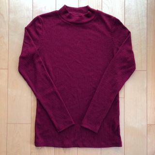 ユニクロ(UNIQLO)のUNIQLO リブハイネックTシャツ(カットソー(長袖/七分))