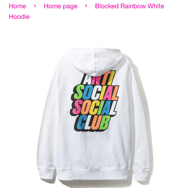 ASSC アンチソーシャル Blocked Rainbow Hoodie