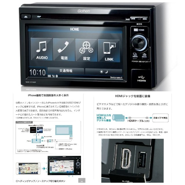 海外並行輸入正規品 ホンダ 純正ナビ ギャザズ YEFX9996104
