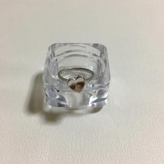 ヨンドシー(4℃)のハートリング1粒ダイヤ  pt(リング(指輪))