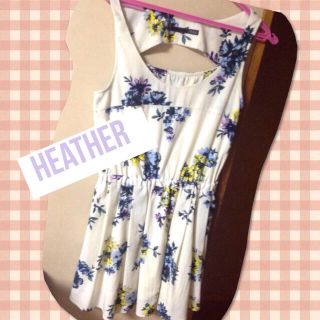 ヘザー(heather)のHeather花柄ワンピ♥︎(ミニワンピース)