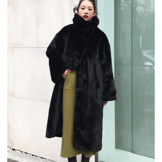 clane CLANE LONG FUR COATレディース