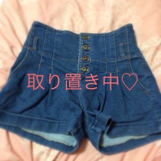 ヘザー(heather)のハイウエストショートデニム(ショートパンツ)