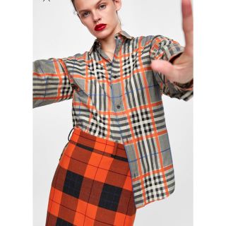 ザラ(ZARA)の1点のみ再入荷❗️ZARA 新品 チェックシャツ(シャツ/ブラウス(長袖/七分))