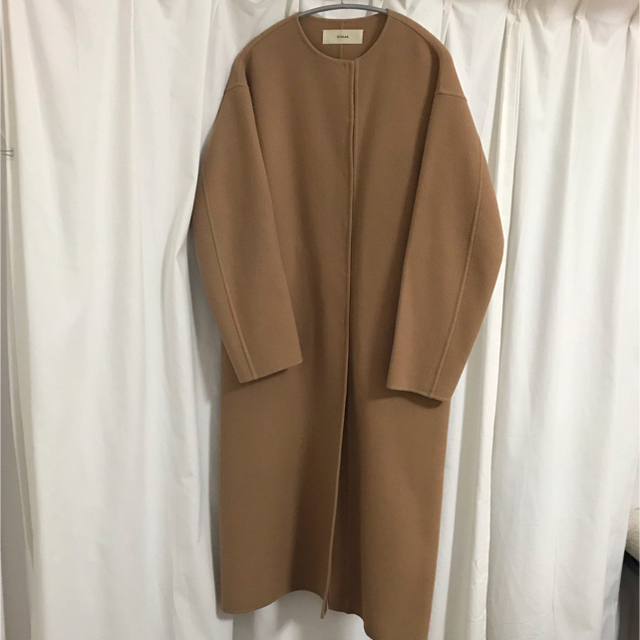 CYCLAS ノーカラーロングコート-