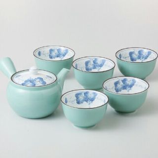 【花様専用】有田焼(伊万里焼) 急須茶器揃     掛分ぶどう(食器)