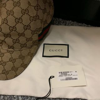 グッチ(Gucci)のGUCCI キャップ ベージュ サイズM(キャップ)