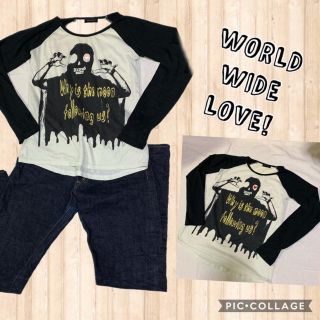 ワールドワイドラブ(WORLD WIDE LOVE!)のWORLD WIDE LOVE! ラグランカットソー(カットソー(長袖/七分))