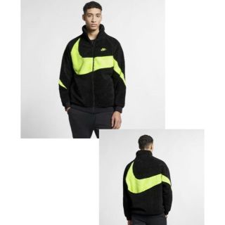 ナイキ(NIKE)のNIKE フルジップ  スウッシュ ボア  ボアジャケット 2XL ボルト(ナイロンジャケット)