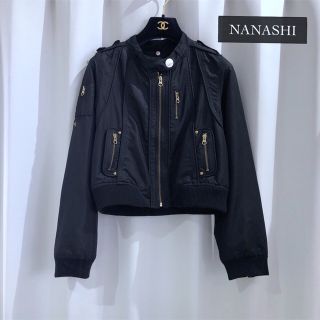 アズノウアズ(AS KNOW AS)のアズノウアズ NANASHI ◆ ブラック ライダースジャケット ブルゾン(ブルゾン)