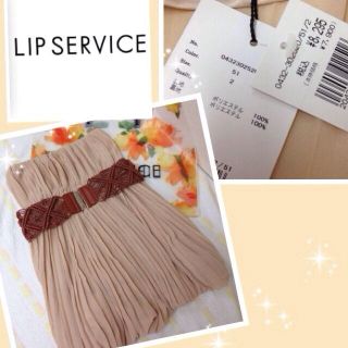 リップサービス(LIP SERVICE)のリップサービス タグ付きベアワンピース(ミニワンピース)