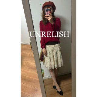 アンレリッシュ(UNRELISH)の☆UNRELISH☆アンレリッシュ  レオパード柄プリーツスカート(ひざ丈スカート)