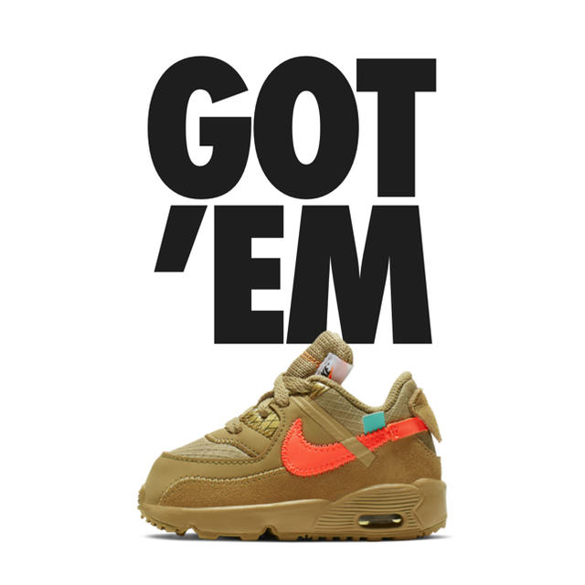 NIKE(ナイキ)のnike x off-white air max 90 the ten キッズ キッズ/ベビー/マタニティのキッズ靴/シューズ(15cm~)(スニーカー)の商品写真