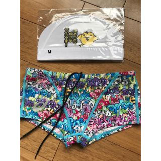 アシックス(asics)の130㎝ アシックス 練習水着、メッシュキャップ付き(水着)