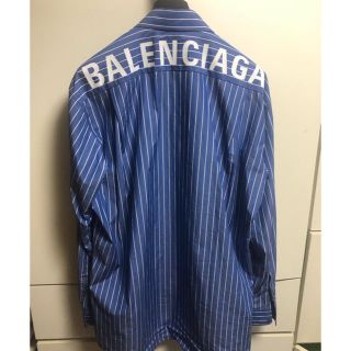 バレンシアガ(Balenciaga)のバレンシアガ balenciaga ロゴストライプシャツ 39(シャツ)