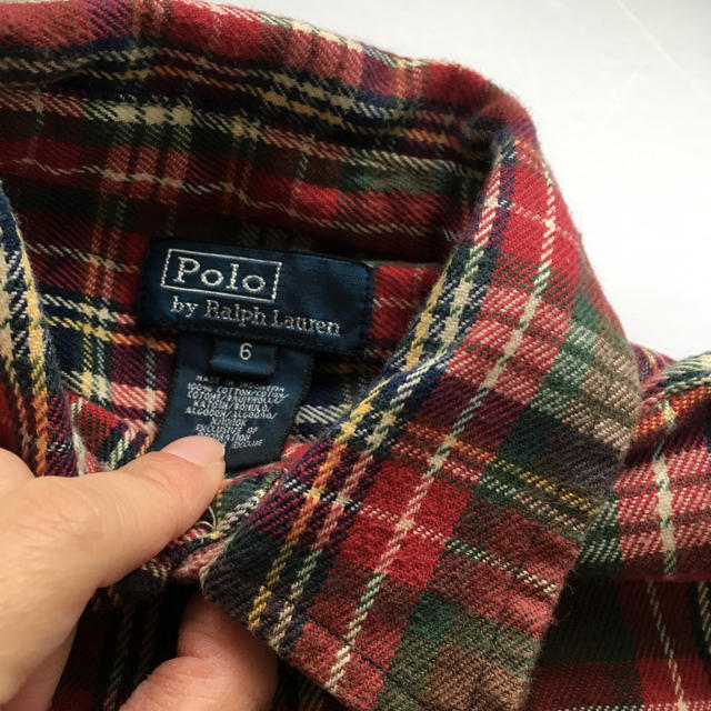 POLO RALPH LAUREN(ポロラルフローレン)のポロラルフローレンチェックシャツ6Y 120cm キッズ/ベビー/マタニティのキッズ服男の子用(90cm~)(ブラウス)の商品写真