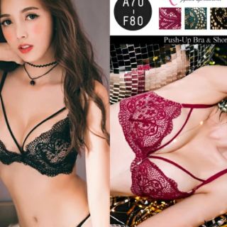 人気新品！セクシー❤️ヌーディーデザインコードブラジャーショーツセット(ブラ&ショーツセット)