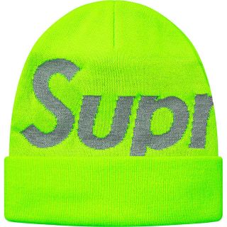 シュプリーム(Supreme)のSupreme Big Logo Beanie【ブライトグリーン】(ニット帽/ビーニー)