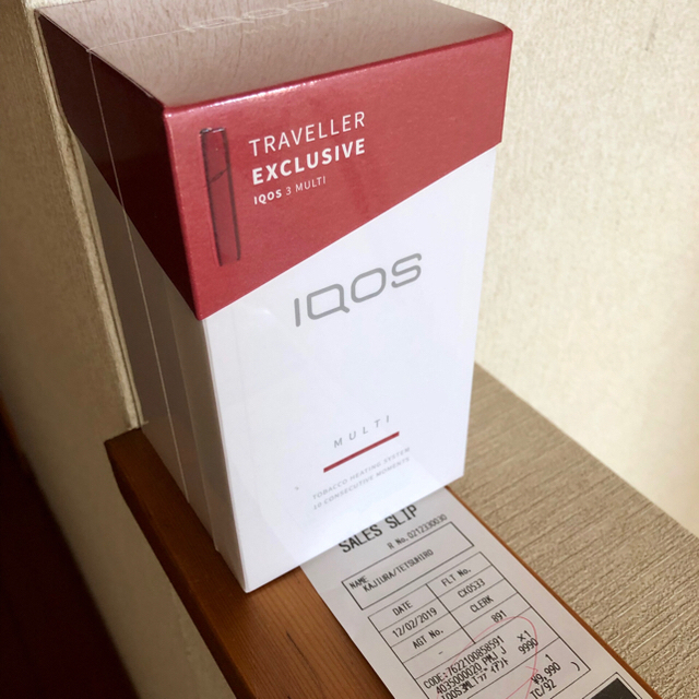 新品未開封 IQOS3 レッド 免税店限定 国内品 レシート付 保証対象タバコグッズ