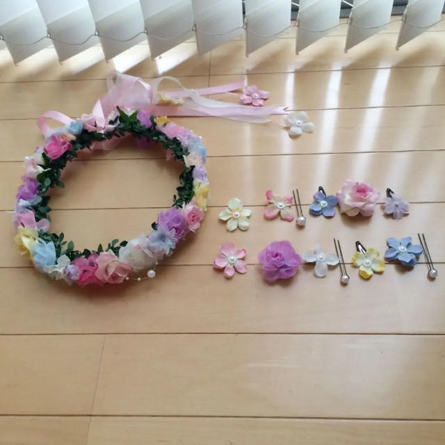 花かんむり♡パステルレインボー♡花ピン | visitsantaflavia.it