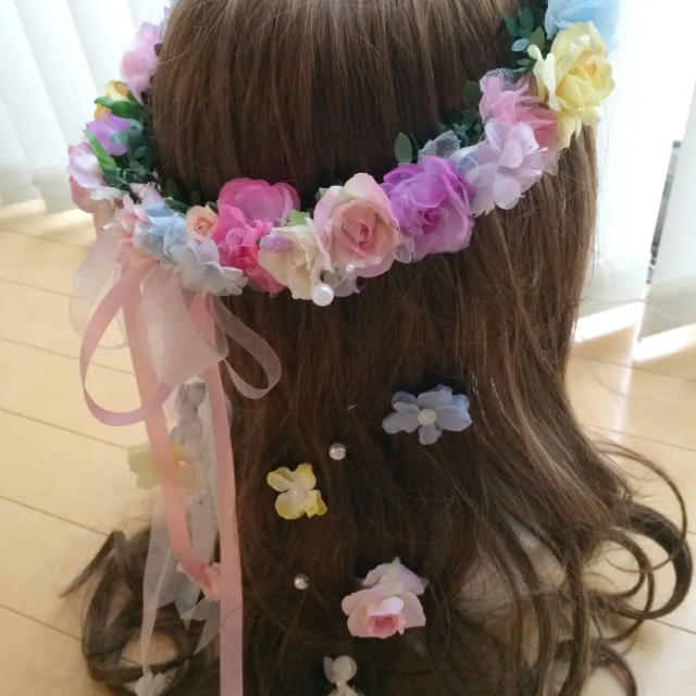 花かんむり♡パステルレインボー♡花ピン | visitsantaflavia.it
