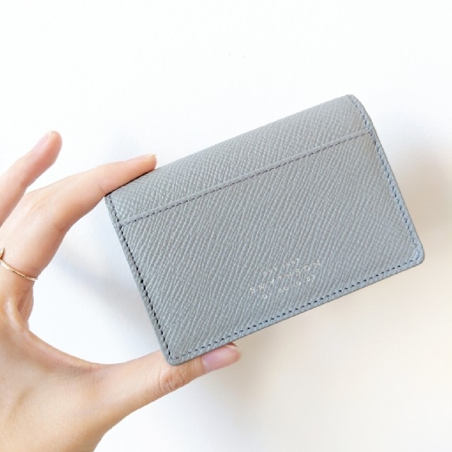 Smythson - 【新品】SMYTHSON パナマ カードケース グレー ユニ