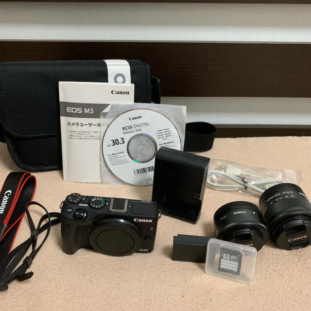 canon m3 ダブルレンズキット ミラーレス一眼 canon m3 ダブルレンズキット ミラーレス一眼