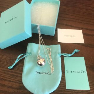 【美品】Tiffany ティファニー　ハードウェア　ボール　ネックレス　19mm