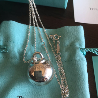 【美品】Tiffany ティファニー　ハードウェア　ボール　ネックレス　19mm