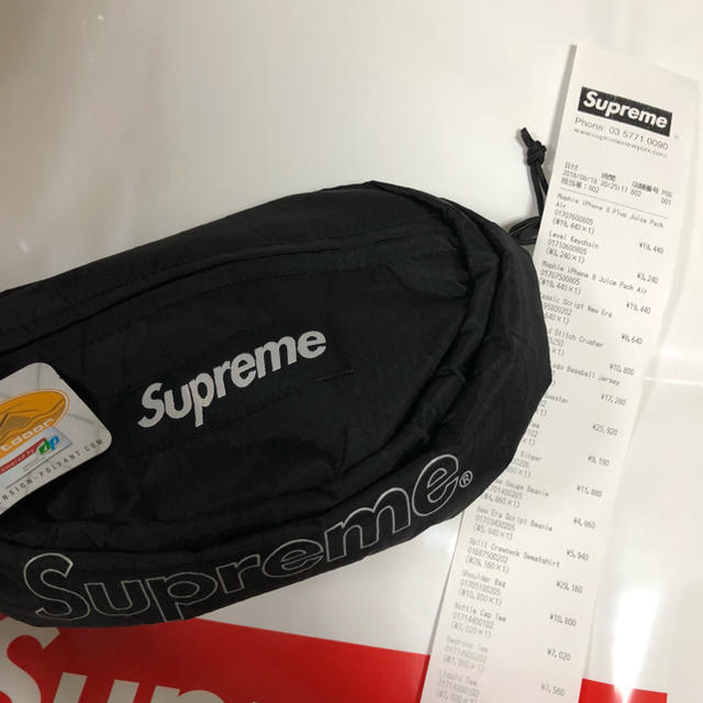 【黒】 ウエスト バッグ  SUPREME 1 2