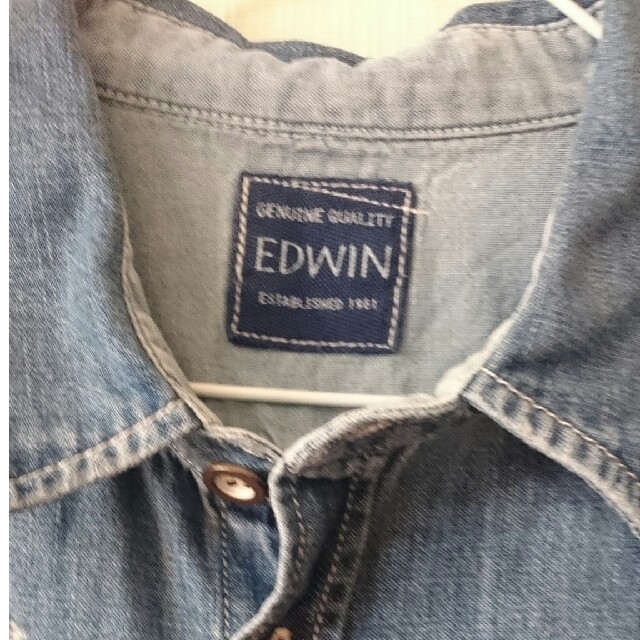 EDWIN(エドウィン)のEDWIN デニムひざ丈シャツワンピ(中古) レディースのワンピース(ロングワンピース/マキシワンピース)の商品写真